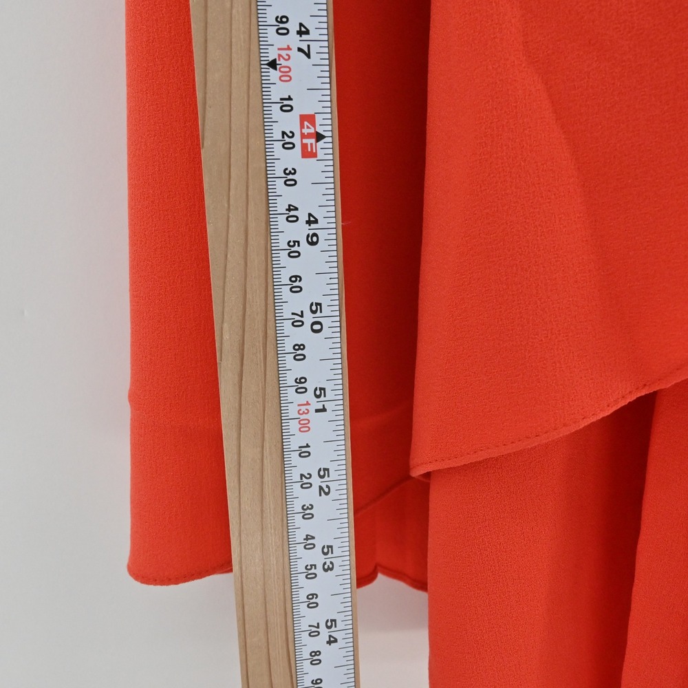 HALSTON HERITAGE Orange High Low Dress Size 2 Glamorous Formal Gown Elegant HOCO - Picture 5 of 12